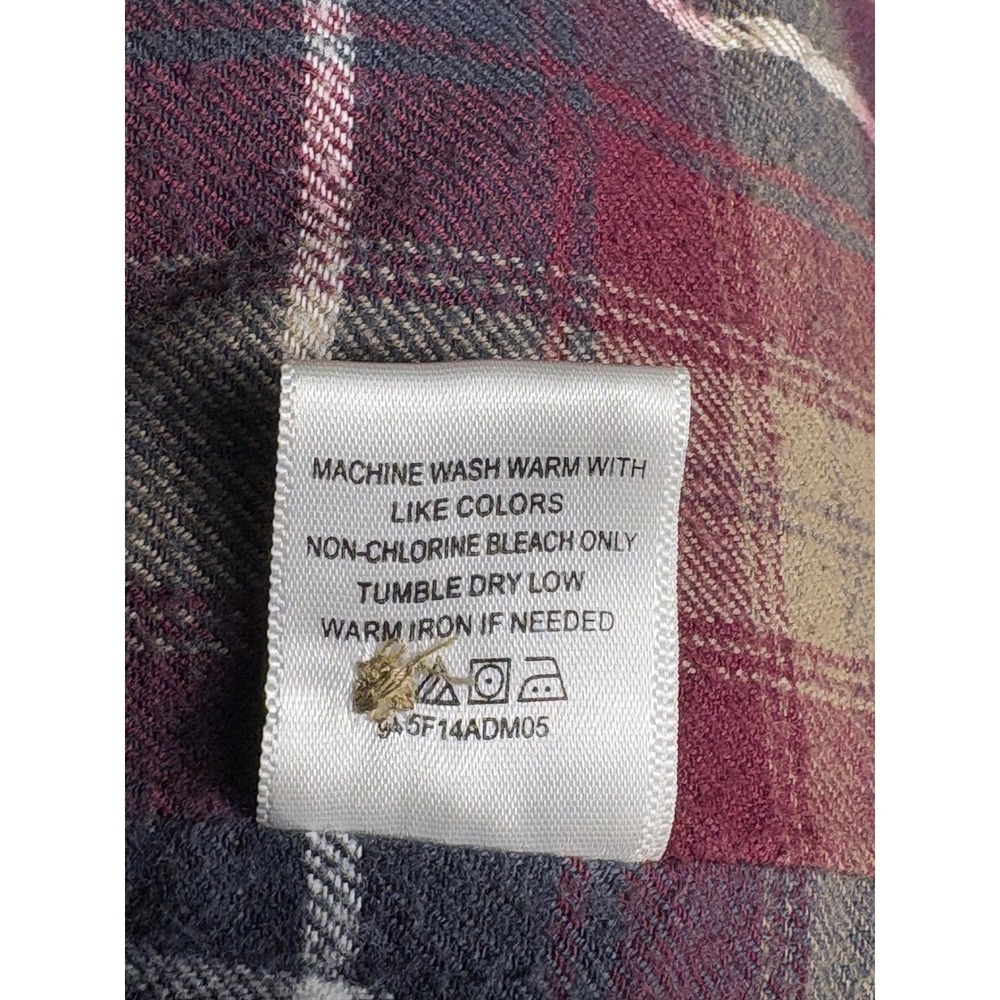 Alpine Design Mens Tan Canvas Flannel Lined Snap Front Shirt Jacket Large - Picture 8 of 12